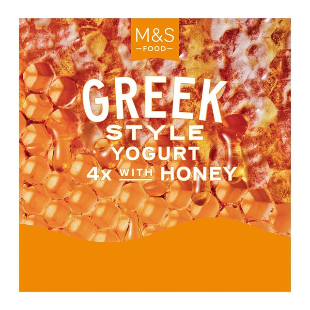M&S Greek yogurt with honey 4x140g, imported from the UK