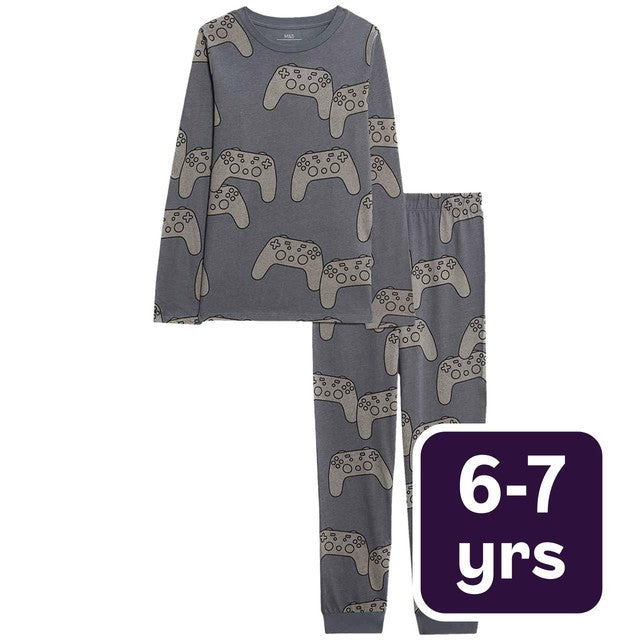 M&S Gaming Pyjamas Grey 6-7 Years, imported from the UK