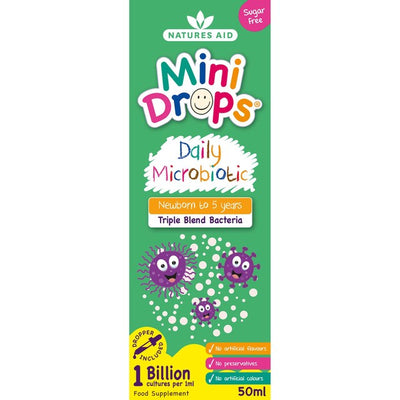 M&S Natures Aid Mini Drops Daily Microbiotic Baby Probiotic Drops 50ml- Buy online at McGrocer