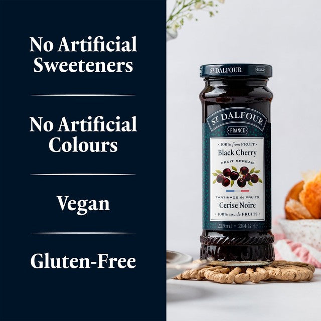 St Dalfour black cherry fruit spread 284g (British brand)