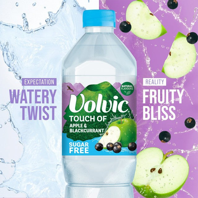 Volvic sugar free apple blackcurrant flavoured water 1.5L (British brand)