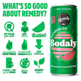 Remedy Sodaly Watermelon soft drink, imported from the UK