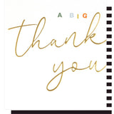 Caroline Gardner Thank You Card Gold Calligraphy 14cm - British product