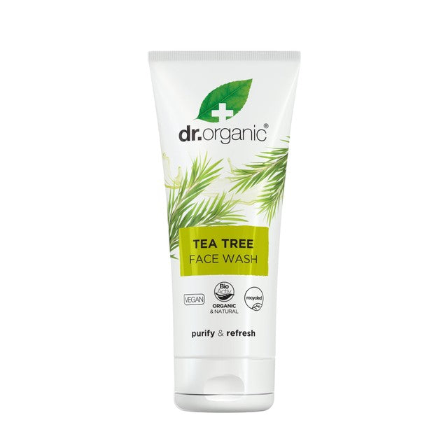 Dr Organic tea tree face wash 200ml - British product