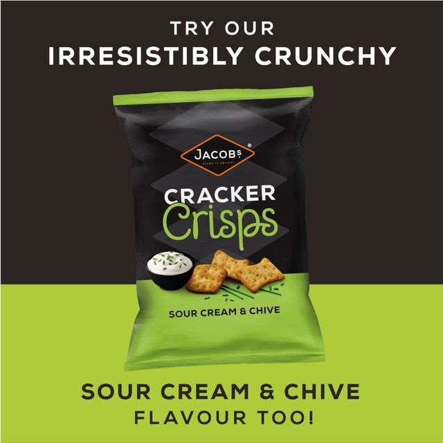 Jacob's Cracker Crisps Sea Salt Balsamic Vinegar 150g bag, UK version