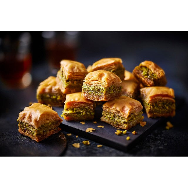 M&S Pistachio and Honey Baklava 8-pack, imported from the UK