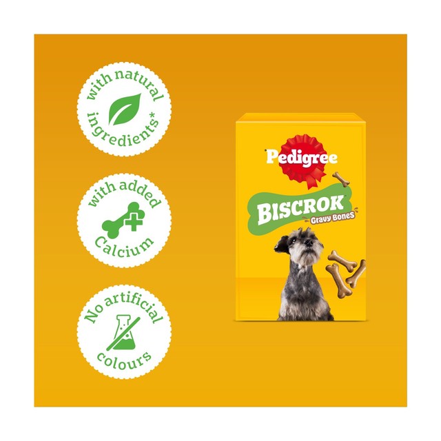 Pedigree Biscrok Gravy Bones dog biscuits 400g, imported from the UK