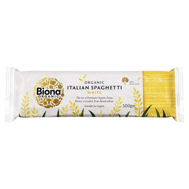 Biona Organic White Spaghetti Pasta 500g - British product