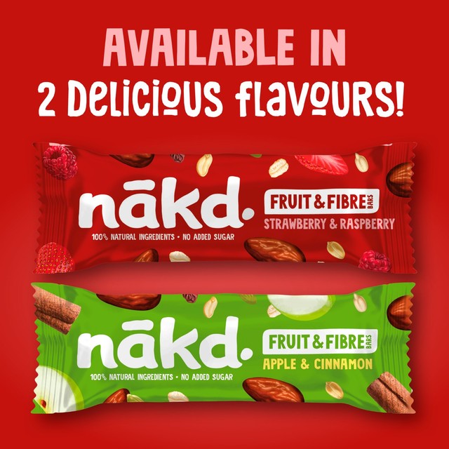 Nakd Strawberry Raspberry Fruit Bars 3x44g, imported from the UK