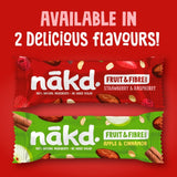 Nakd Strawberry Raspberry Fruit Bars 3x44g, imported from the UK