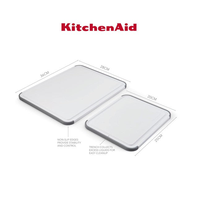 KitchenAid non-slip chopping board set 2 piece, UK version