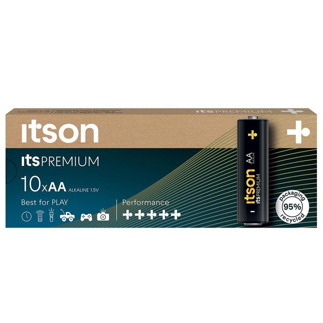 ITSON Itspremium AA alkaline batteries 10-pack, UK version