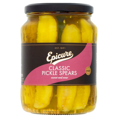 M&S Epicure Classic Pickle Spears Pickled Gherkins 670g- Buy online at McGrocer