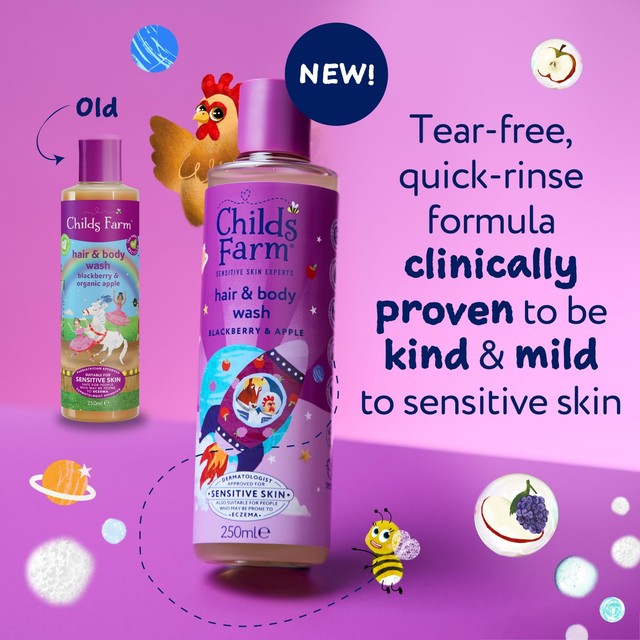 Childs Farm hair and body wash blackberry & apple 250ml - British product