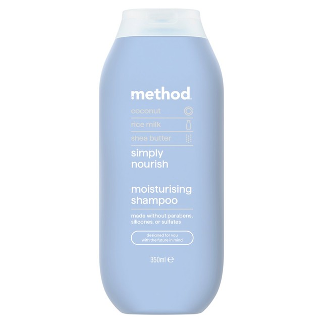 Method Simply Nourish Shampoo with coconut and shea butter, imported from the UK