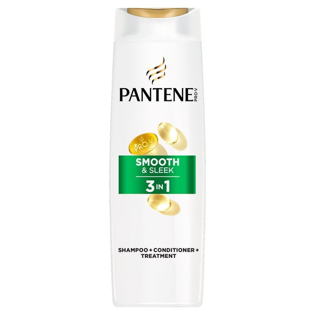 Pantene Smooth & Sleek 3 in 1 shampoo 600ml, imported from the UK