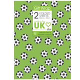 Deva Designs football gift wrap sheets 2 pack (British brand)