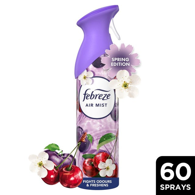 Febreze air freshener aerosol spray Plum & Cherry Refresh 185ml - British product