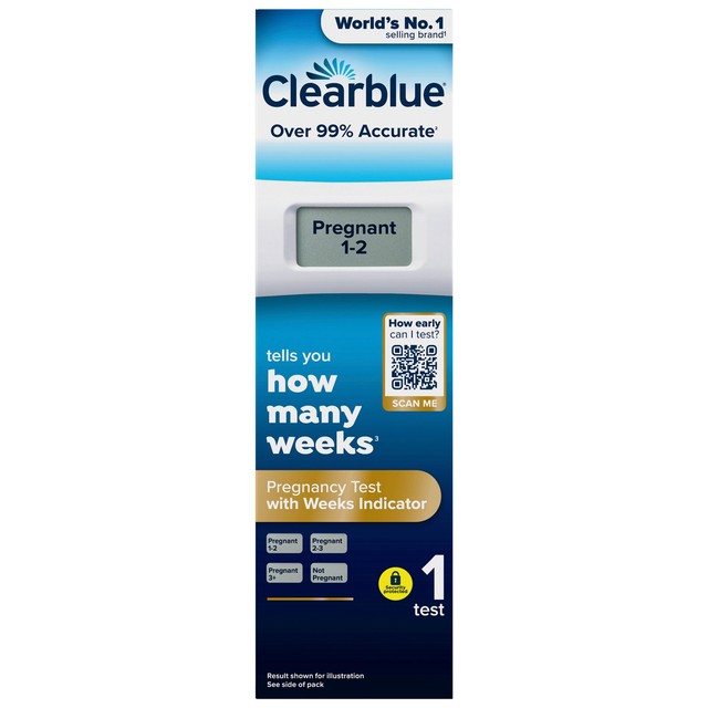 Clearblue digital pregnancy test with weeks indicator - British product