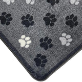 Mighty Mats washable mat grey paw print 50x75 cm, imported from the UK