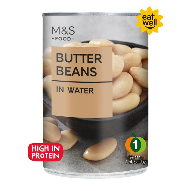 M&S butter beans in water 400g, imported from the UK