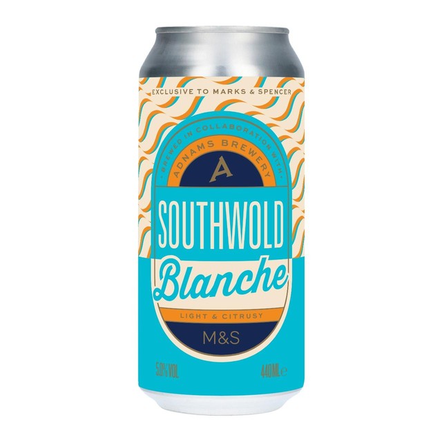 M&S Southwold Blanche wheat beer 440ml can (British brand)
