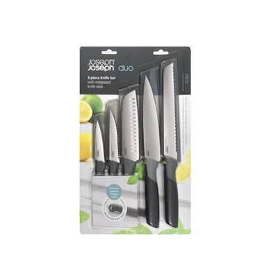Joseph Joseph Duo 5-teiliges Küchenmesserset in Opal