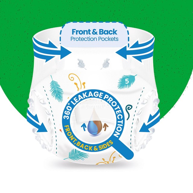 Ocado Kiddo Ultra-Dry nappies Size 5 (11-16kg), imported from the UK