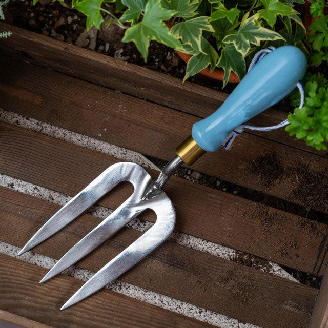 Burgon & Ball Collectors blue hand fork 27.3cm - British product