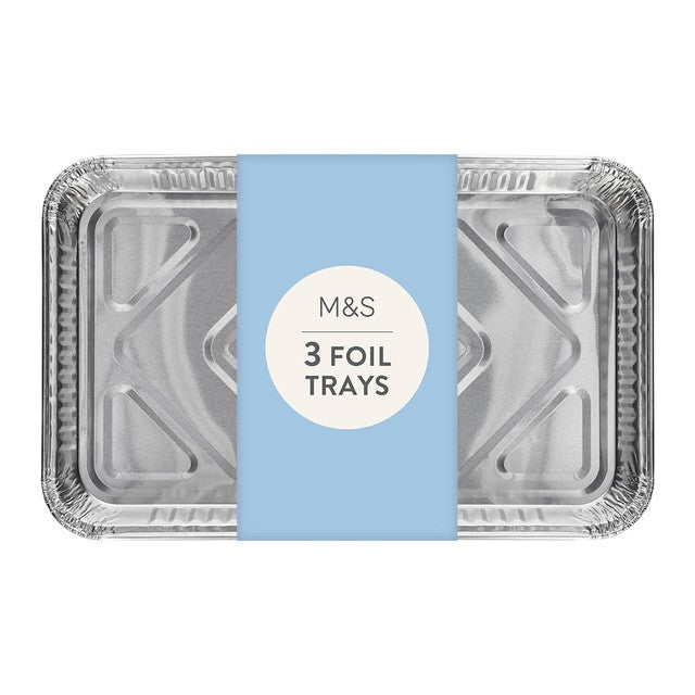 M&S foil baking trays 3 per pack, imported from the UK