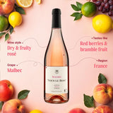 Virgin Wines Malbec Rosé Organic Wine 75cl (British brand)