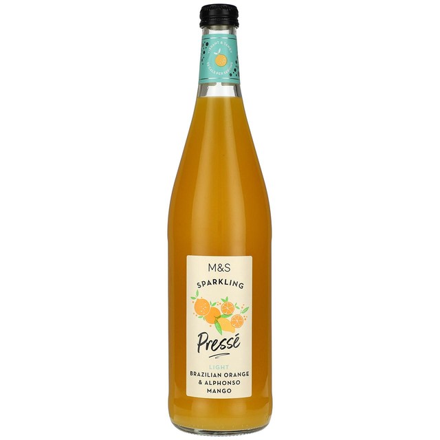 M&S Sparkling Orange & Mango Drink 750ml, imported from the UK