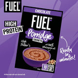 FUEL10K chocolate protein porridge sachets 10 x 36g - British product