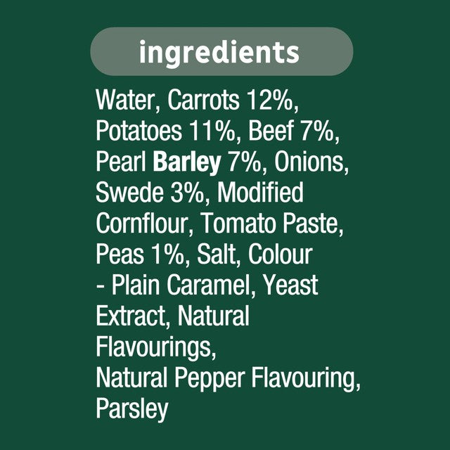 Heinz beef broth chunky soup 400g, UK version