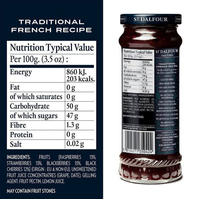 St Dalfour four fruits spread 284g - British product