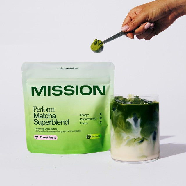MISSION Matcha Superblend powder tea, UK version