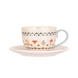 Cath Kidston teacup saucer set floral stoneware (British brand)