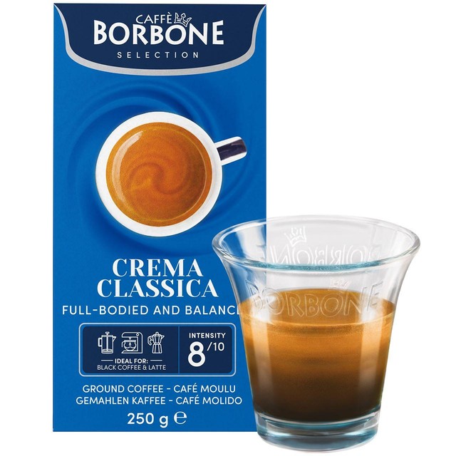 Caffe Borbone ground filter coffee Crema Classica 250g - British product