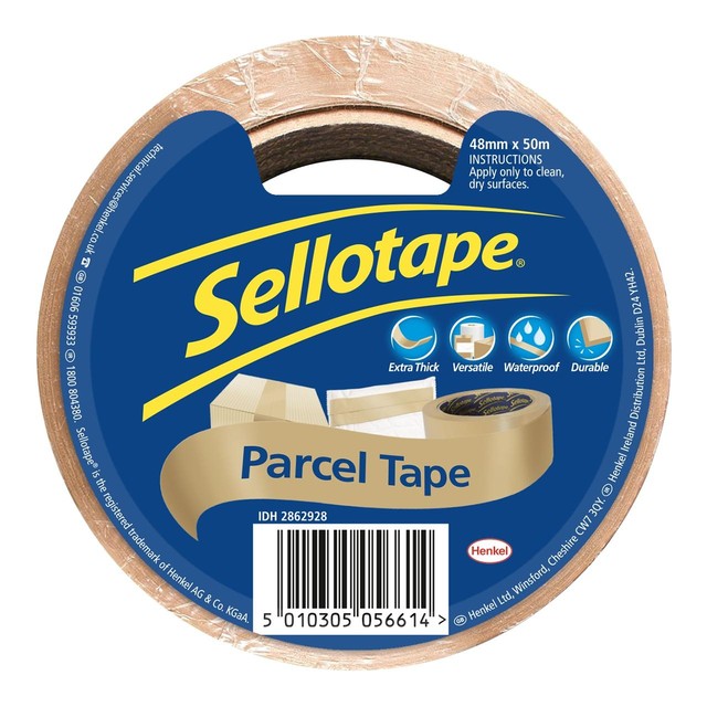 Sellotape brown parcel tape 48mm x 50m (British brand)