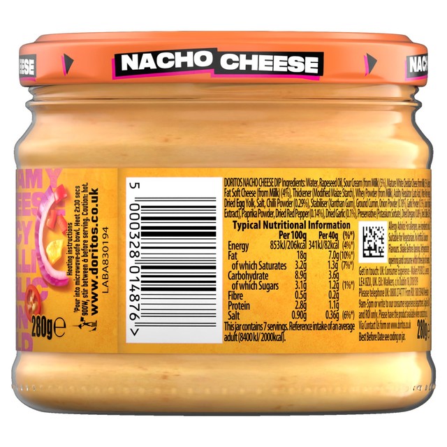 Doritos nacho cheese dip 280g - British product