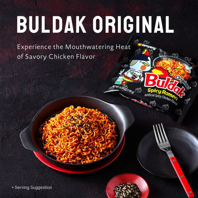 Buldak hot chicken ramen instant noodles multipack, imported from the UK