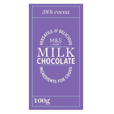 M&S M&S لوح شوكولاتة الحليب بالتجارة العادلة 100 جرام - تسوق عبر الإنترنت من McGrocer