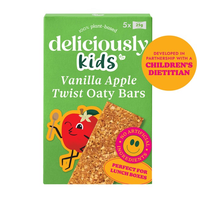 Deliciously Ella Vanilla Apple Twist Oaty Bars 5 x 25g - British product