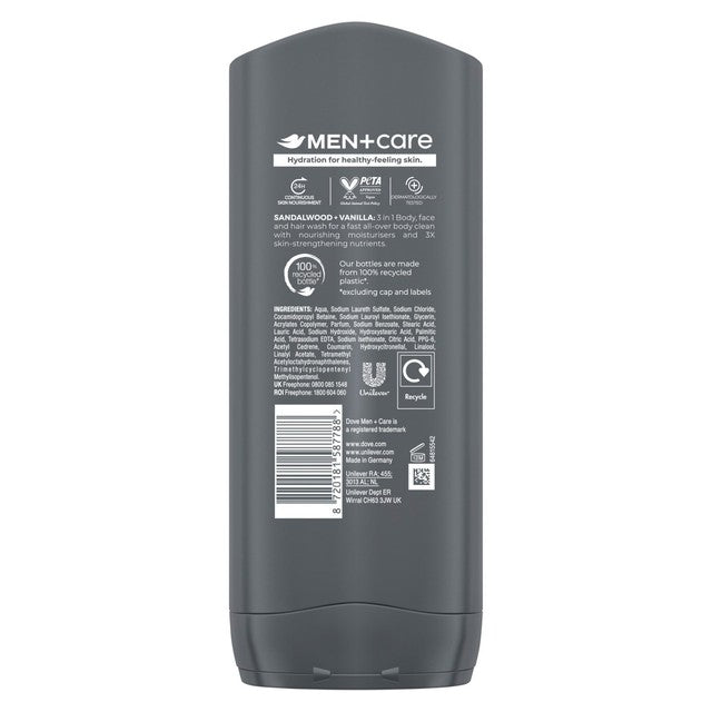 Dove Men+Care Sandalwood and Vanilla body wash - British product