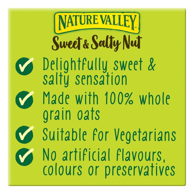 Nature Valley sweet and salty nut dark chocolate with peanuts cereal bars 4 x 30g, imported from the UK