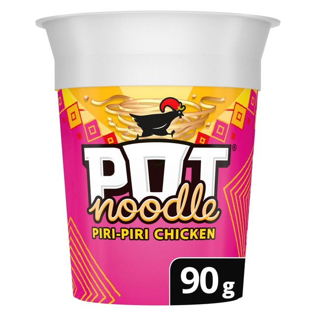 Pot Noodle Piri Piri Chicken instant noodles 90g, imported from the UK