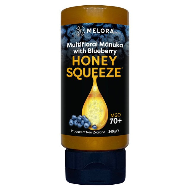 Melora Manuka Honey with Blueberry 70MGO 330g, imported from the UK