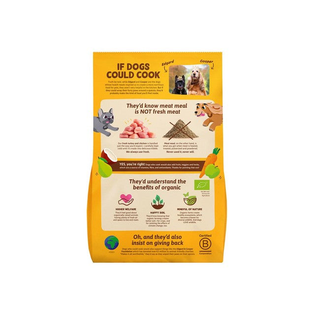 Edgard & Cooper gluten free organic turkey and chicken dry dog food 2.5kg - British product