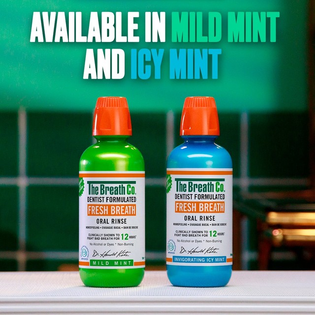 The Breath Co. Alcohol Free Mild Mint Mouthwash 500ml (British brand)