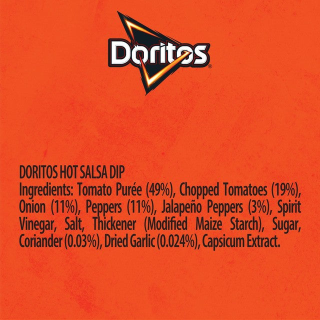 Doritos hot salsa dip 300g - British product